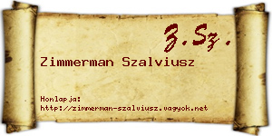 Zimmerman Szalviusz névjegykártya